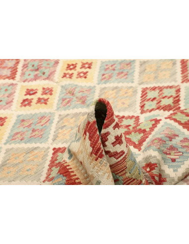 Kilim 157x195 Cm Afghan Kilim. Hand-carded Wool (cotton