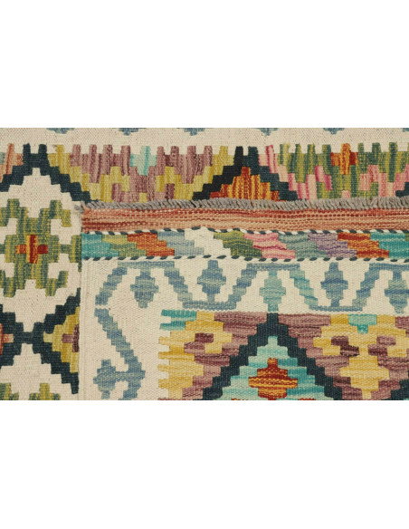 Kilim 99x200 Cm Kilim Afghanistan Lana Cardata A Mano Cotone