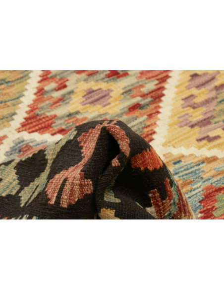 Kilim 196x297 Cm Kilim Afghanistan. Materiale: Lana Cardata