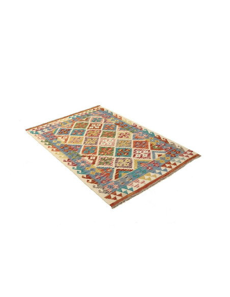 Kilim 100x150 Cm Afghan Kilim Hand Carded Wool Cotton