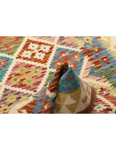 Kilim 100x150 Cm Afghan Kilim Hand Carded Wool Cotton