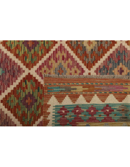 Kilim 200x298 Cm Kilim, Afghanistan, Lana Cardata A Mano
