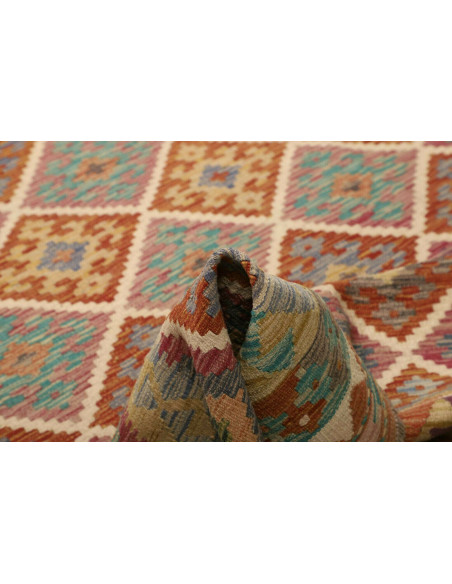 Kilim 200x298 Cm Kilim, Afghanistan, Lana Cardata A Mano
