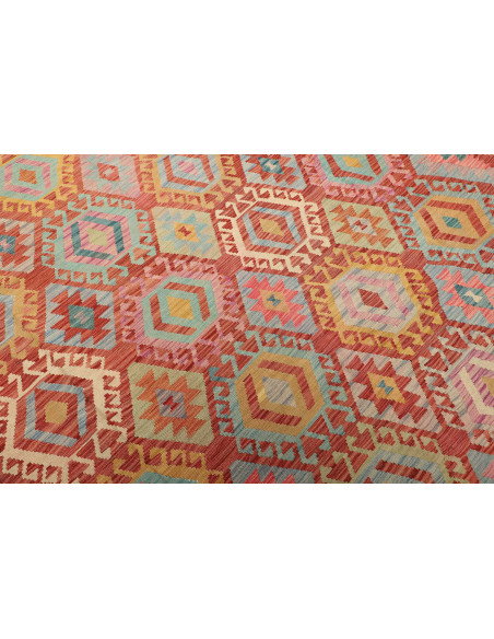 Kilim 205x294 Cm Kilim Afghanistan Hand-carded Wool Cotton