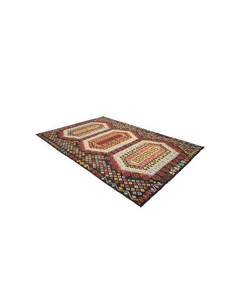 Kilim 201x289 Cm Kilim Afgano In Lana Cardata A Mano