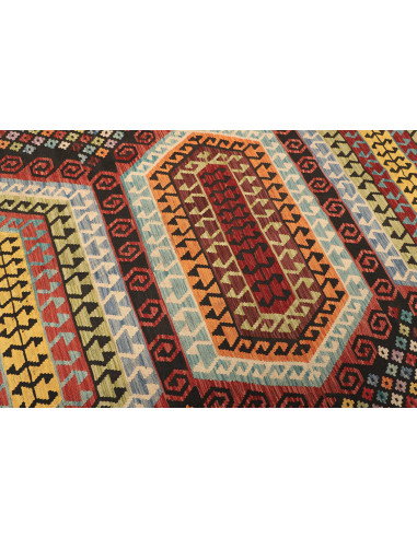 Kilim 201x289 Cm Kilim Afgano In Lana Cardata A Mano