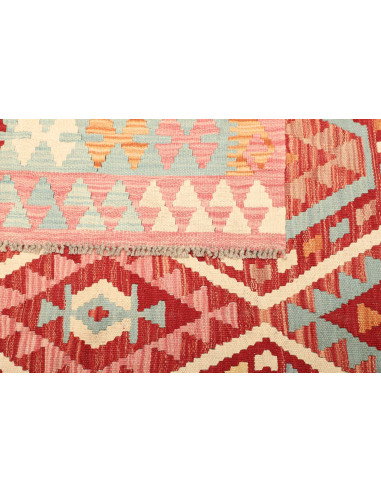 Kilim 197x282 Cm Kilim Afgano, Lana Cardata A Mano (ordito