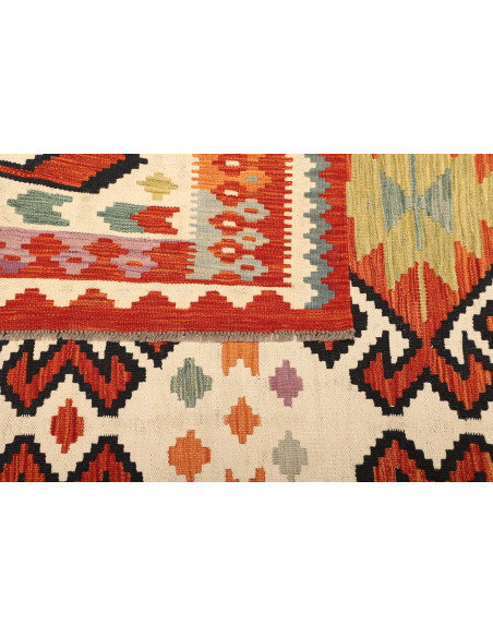Kilim 198x298 Cm Kilim Afghanistan Hand-carded Wool (warp: