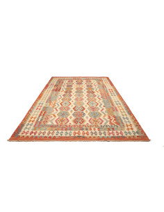 Kilim 207x296 Cm Kilim Afghano. Lana Cardata A Mano, Ordito 2