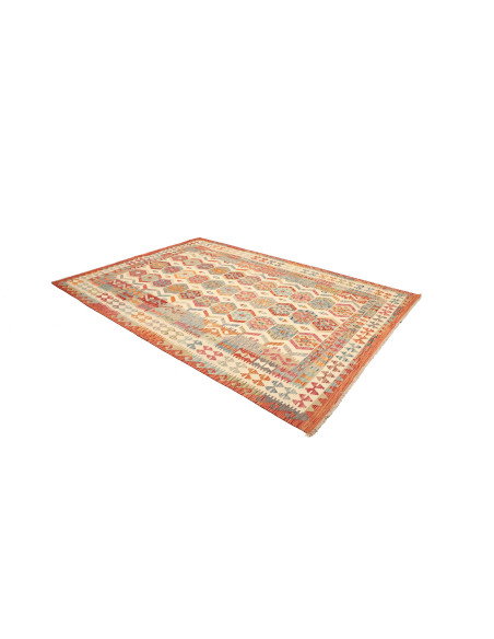 Kilim 207x296 Cm Afghan Kilim. Hand-carded Wool, Cotton