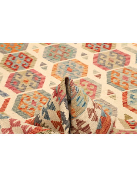 Kilim 207x296 Cm Afghan Kilim. Hand-carded Wool, Cotton