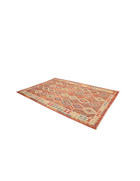 Kilim 207x293 Cm Kilim Afghanistan, Hand-carded Wool (cotton