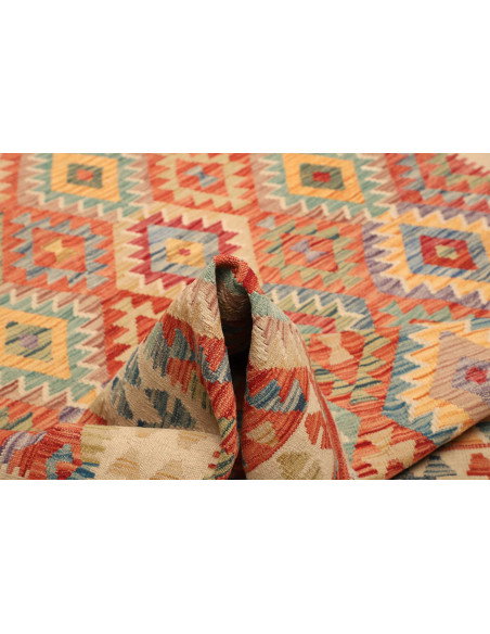 Kilim 207x293 Cm Kilim Afghanistan, Hand-carded Wool (cotton