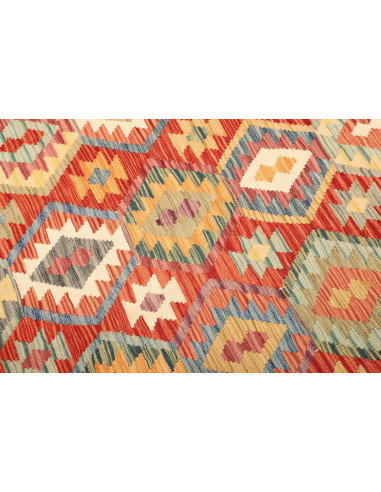 Kilim 209x287 Cm Kilim Afghanistan, Hand-carded Wool, Cotton