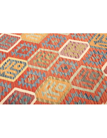 Kilim 205x293 Cm Kilim Afghanistan, Hand-carded Wool (warp: