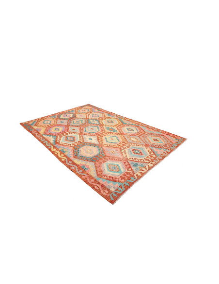 Kilim 177x252 Cm Kilim Afgano Lana Cardata A Mano Ordito