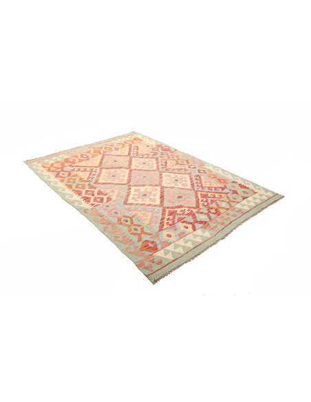 Tappeto Kilim Afghanistan 147x201 Verde Menta C