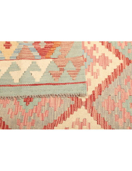 Tappeto Kilim Afghanistan 147x201 Verde Menta C