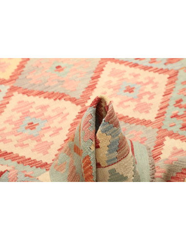 Tappeto Kilim Afghanistan 147x201 Verde Menta C