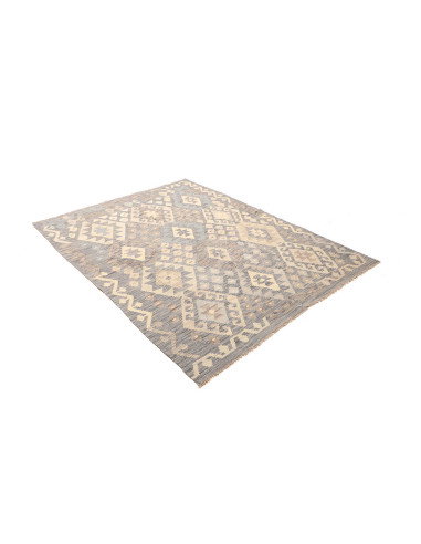 Kilim 152x200 Cm Kilim Afghano, Lana Cardata A Mano (ordito: