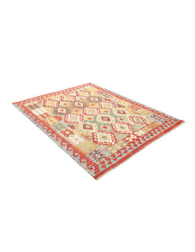 Kilim 154x198 Cm Afghan Kilim, Hand-carded Wool, Cotton