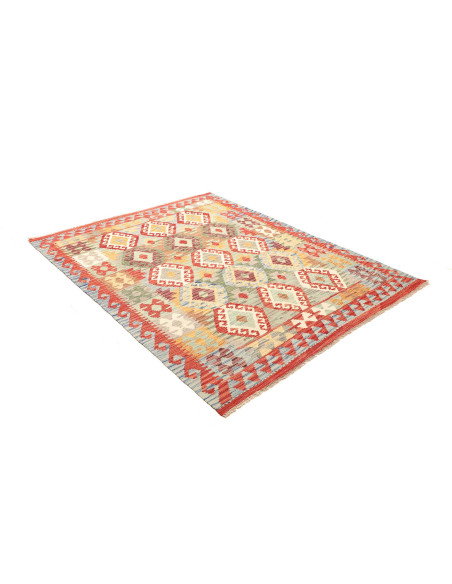 Kilim 154x198 Cm Afghan Kilim, Hand-carded Wool, Cotton