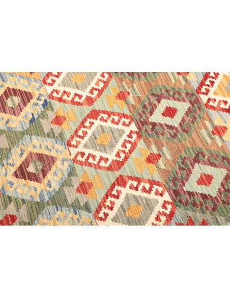 Kilim 154x198 Cm Afghan Kilim, Hand-carded Wool, Cotton