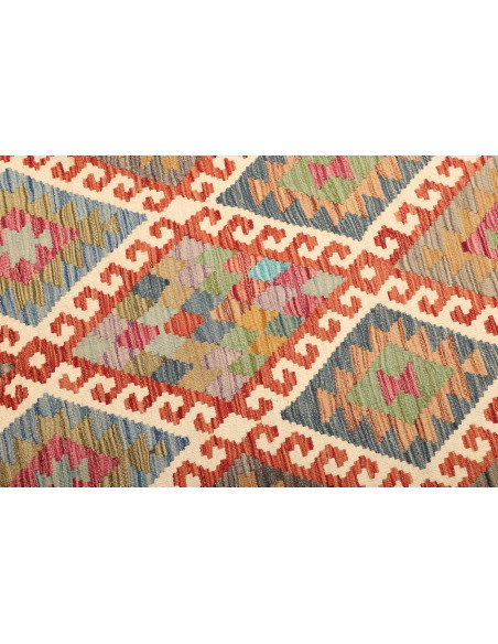 Kilim 100x156 Cm Kilim Afghano, Lana Cardata A Mano (ordito: