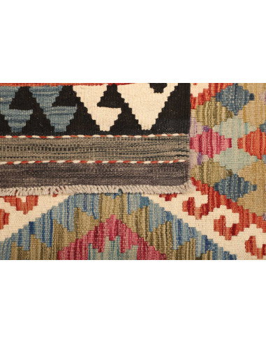 Kilim 100x156 Cm Kilim Afghano, Lana Cardata A Mano (ordito: