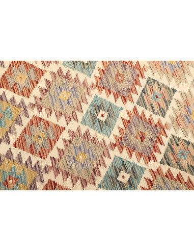 Kilim 105x152 Cm Kilim Afghano Lana Cardata A Mano Cotone