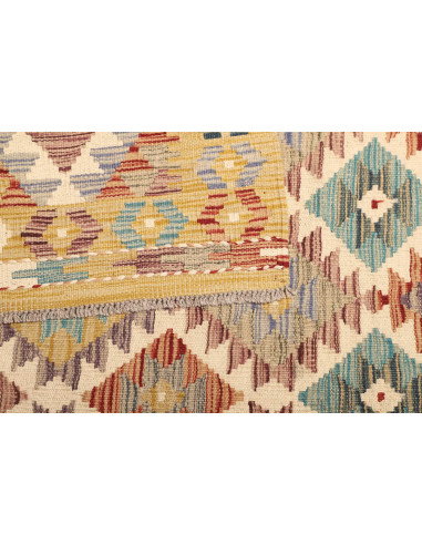 Kilim 105x152 Cm Afghan Kilim Hand-carded Wool Cotton Warp
