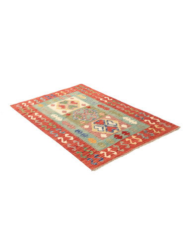 Kilim 99x148 Cm Kilim Afghanistan Lana Cardata A Mano Cotone