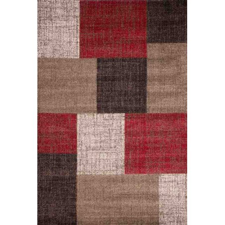 tappeto moderno patchwork switzerland geneva rosso