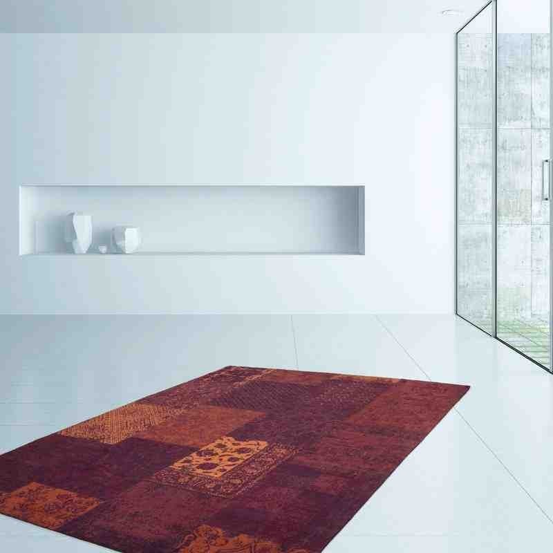 tappeto moderno patchwork symphony 160 rosso