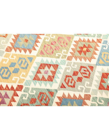 Kilim 202x306 Cm Afghan Kilim, Hand-carded Wool (cotton