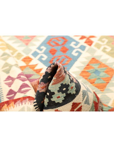Kilim 202x306 Cm Afghan Kilim, Hand-carded Wool (cotton