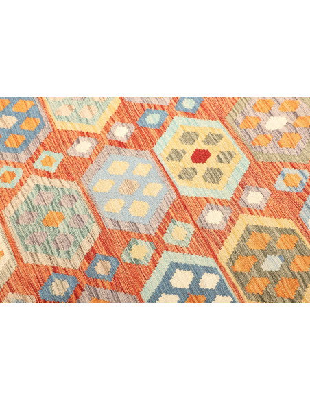 Kilim 205x298 Cm Kilim Afghan. Material: Hand-carded Wool