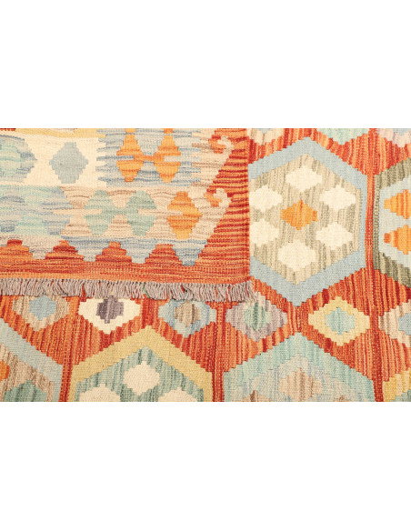Kilim 205x298 Cm Kilim Afghano. Materiale: Lana Cardata A