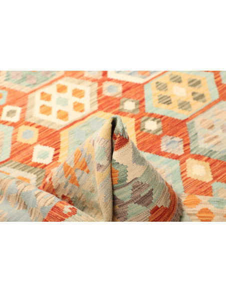 Kilim 205x298 Cm Kilim Afghano. Materiale: Lana Cardata A