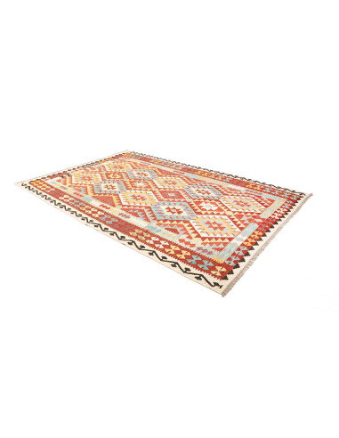 Kilim 203x300 Cm Kilim Afghano, Lana Cardata A Mano (ordito