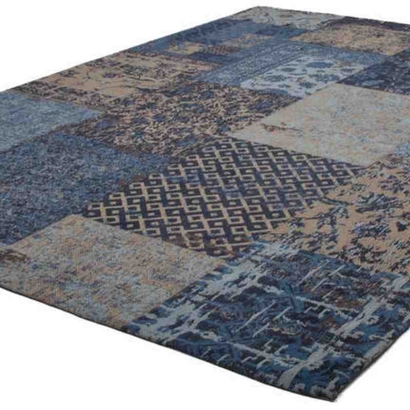 tappeto moderno patchwork symphony 160 blu