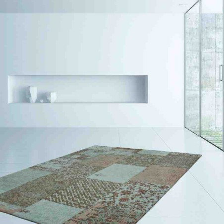tappeto moderno patchwork symphony 160 turchese