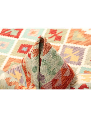 Kilim 155x203 Cm Kilim Afghanistan, Hand-carded Wool, Square