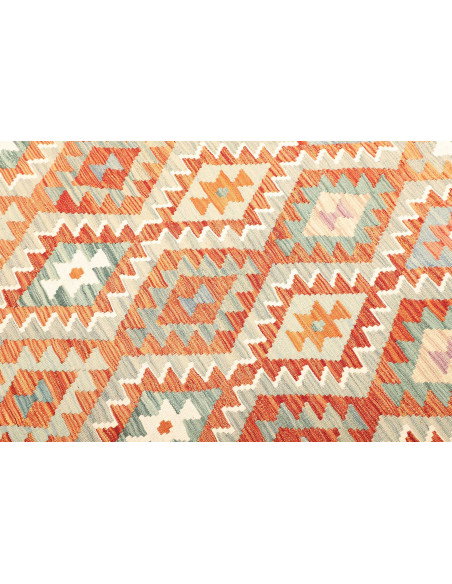Kilim 170x252 Cm Kilim Afghano, Lana Cardata A Mano, Cotone,