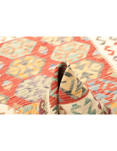 Kilim 133x173 Cm Kilim, Afghanistan, Lana Cardata A Mano