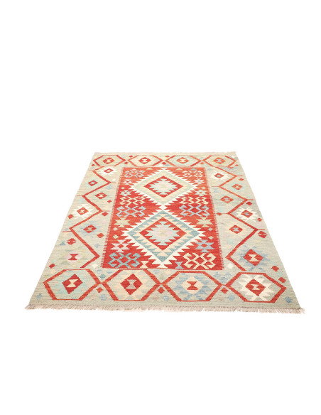 Kilim 129x170 Cm Kilim, Afghanistan, Hand-carded Wool (warp: