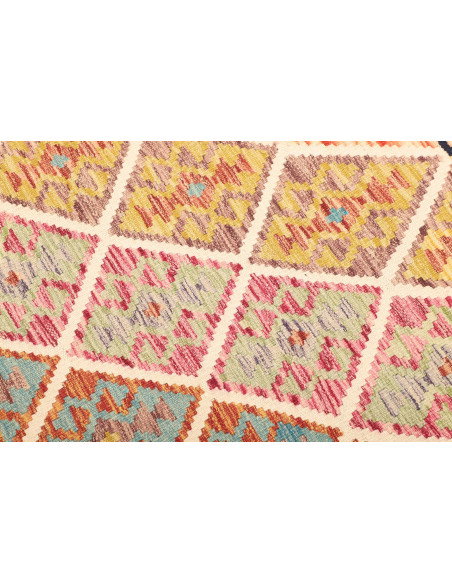 Kilim 128x184 Cm Afghan Kilim, Hand-carded Wool