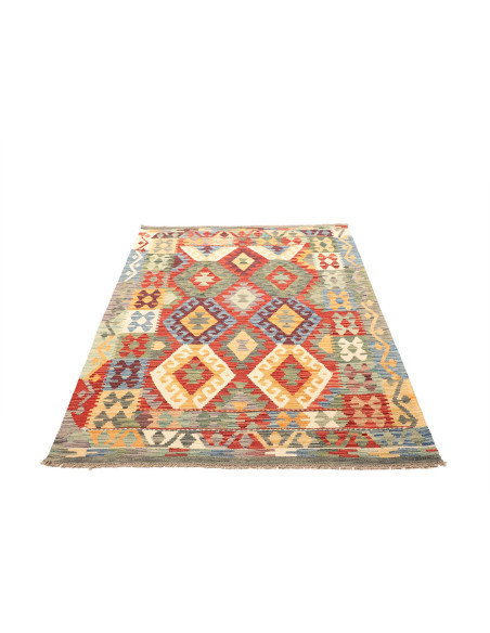 Kilim 127x172 Cm Kilim Afghanistan Lana Cardata A Mano