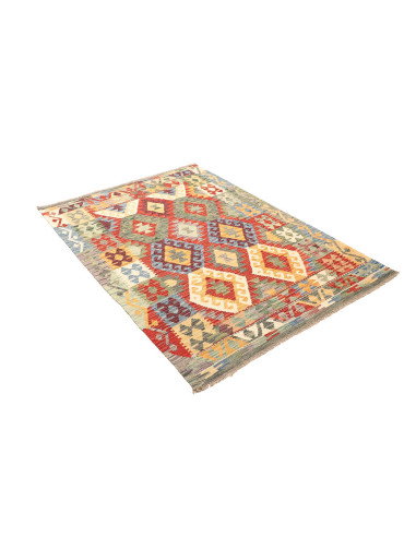 Kilim 127x172 Cm Kilim Afghanistan Lana Cardata A Mano