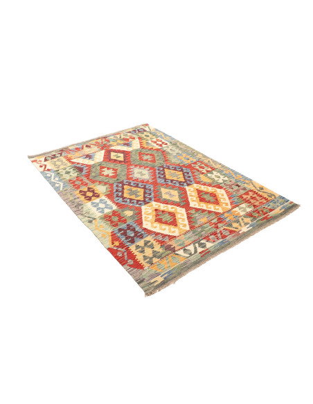 Kilim 127x172 Cm Kilim Afghanistan Lana Cardata A Mano